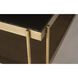 Finch 40 X 40 inch Black / Antique Brass Coffee Table
